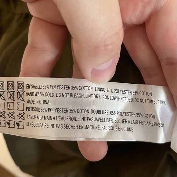 En Saison Gilda Tie-Back Poplin Mini Dress Puff Sleeve Square Neck Size Small S - Picture 7 of 7